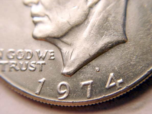 Under-Spot-For-A-1974-D-Eisenhower-Dollar??